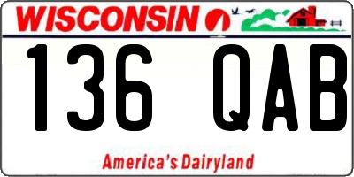 WI license plate 136QAB