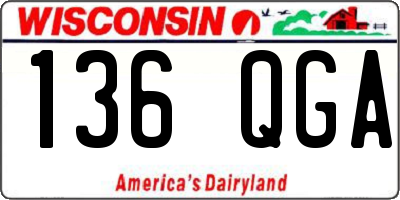 WI license plate 136QGA