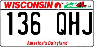 WI license plate 136QHJ