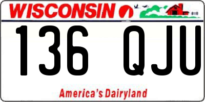 WI license plate 136QJU