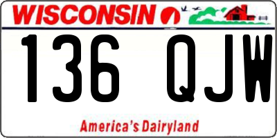 WI license plate 136QJW