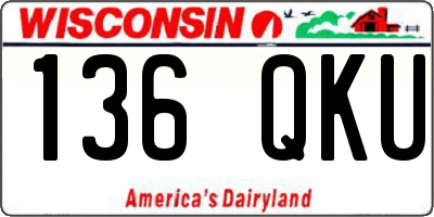 WI license plate 136QKU