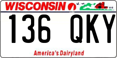 WI license plate 136QKY