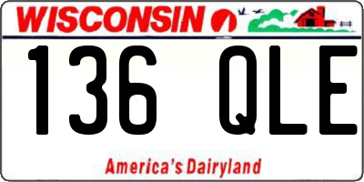 WI license plate 136QLE