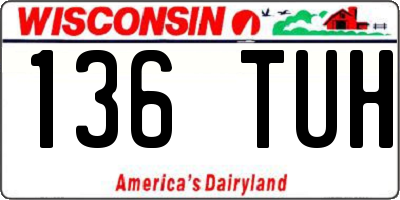 WI license plate 136TUH