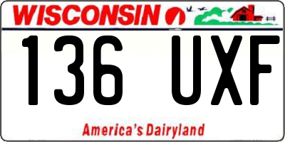WI license plate 136UXF