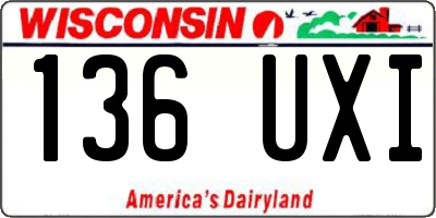 WI license plate 136UXI