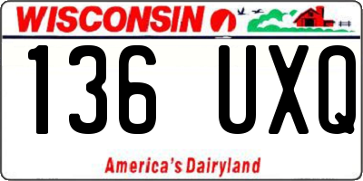 WI license plate 136UXQ