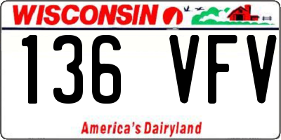 WI license plate 136VFV