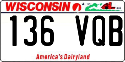 WI license plate 136VQB