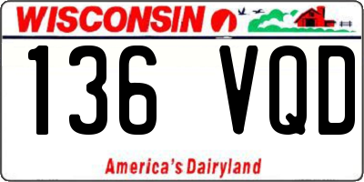 WI license plate 136VQD