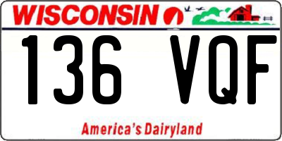 WI license plate 136VQF
