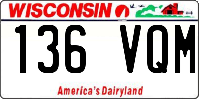 WI license plate 136VQM