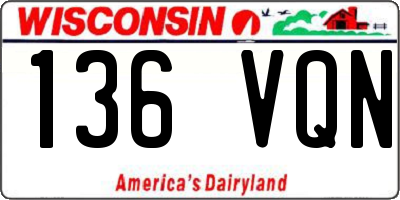 WI license plate 136VQN