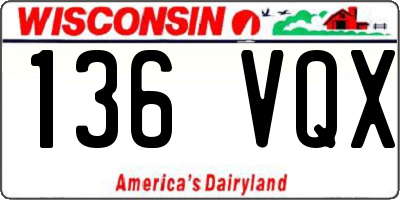 WI license plate 136VQX