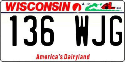 WI license plate 136WJG