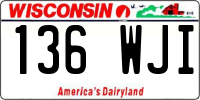 WI license plate 136WJI
