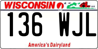 WI license plate 136WJL