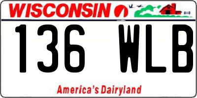 WI license plate 136WLB