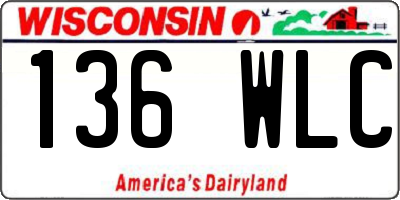 WI license plate 136WLC