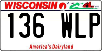 WI license plate 136WLP