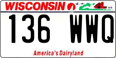 WI license plate 136WWQ