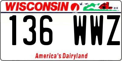 WI license plate 136WWZ