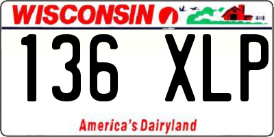 WI license plate 136XLP