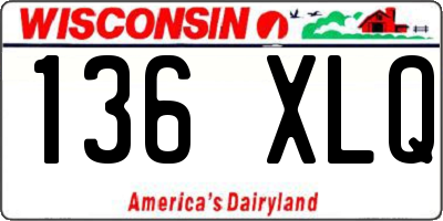 WI license plate 136XLQ