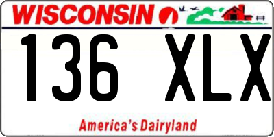 WI license plate 136XLX