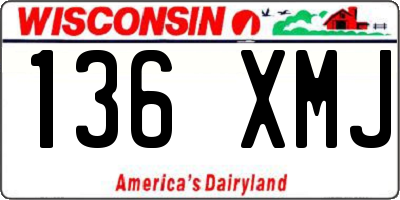 WI license plate 136XMJ