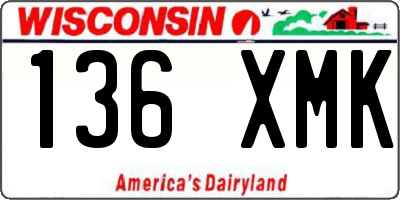 WI license plate 136XMK