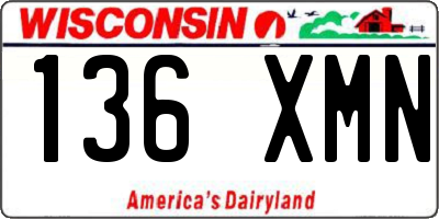WI license plate 136XMN