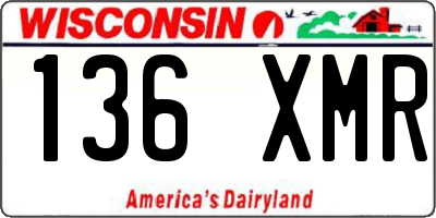 WI license plate 136XMR