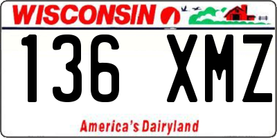 WI license plate 136XMZ