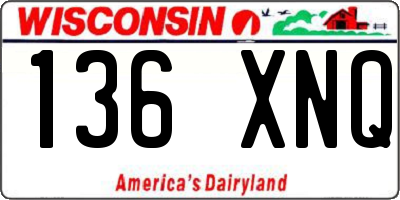 WI license plate 136XNQ