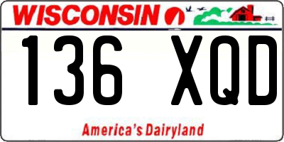 WI license plate 136XQD