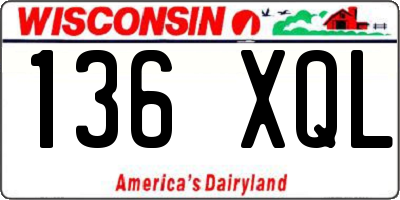 WI license plate 136XQL
