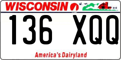 WI license plate 136XQQ
