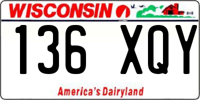 WI license plate 136XQY