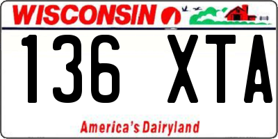 WI license plate 136XTA