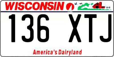 WI license plate 136XTJ
