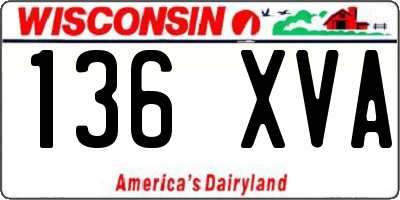 WI license plate 136XVA