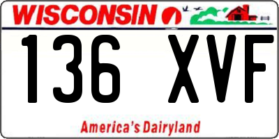 WI license plate 136XVF
