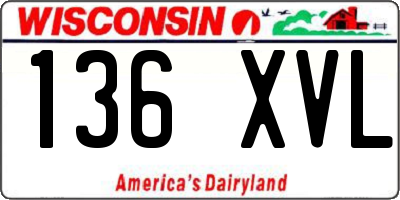 WI license plate 136XVL