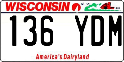 WI license plate 136YDM