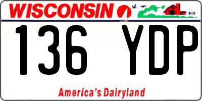 WI license plate 136YDP