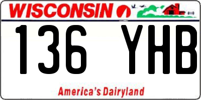 WI license plate 136YHB
