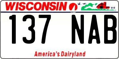 WI license plate 137NAB