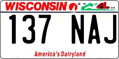 WI license plate 137NAJ